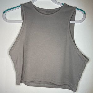 Grey Ribbed Tank